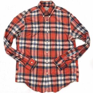 J. Crew Factory Summer Plaid Tailored Shirt Men’s Medium